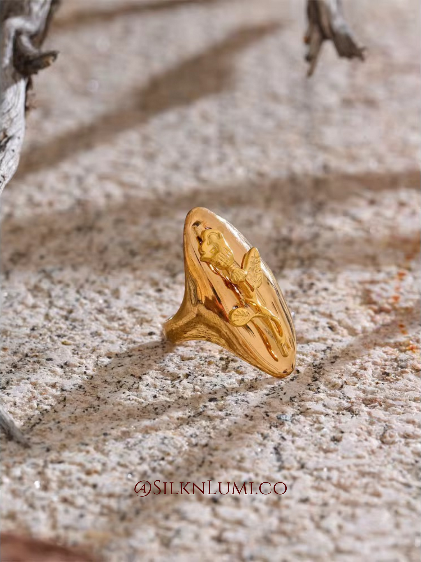 Gold Rose Cast Ring
